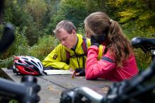 Deciding on a route in Hamsterley Forest © NPAP/Louise Taylor Deciding on a route in Hamsterley Forest © NPAP/Louise Taylor